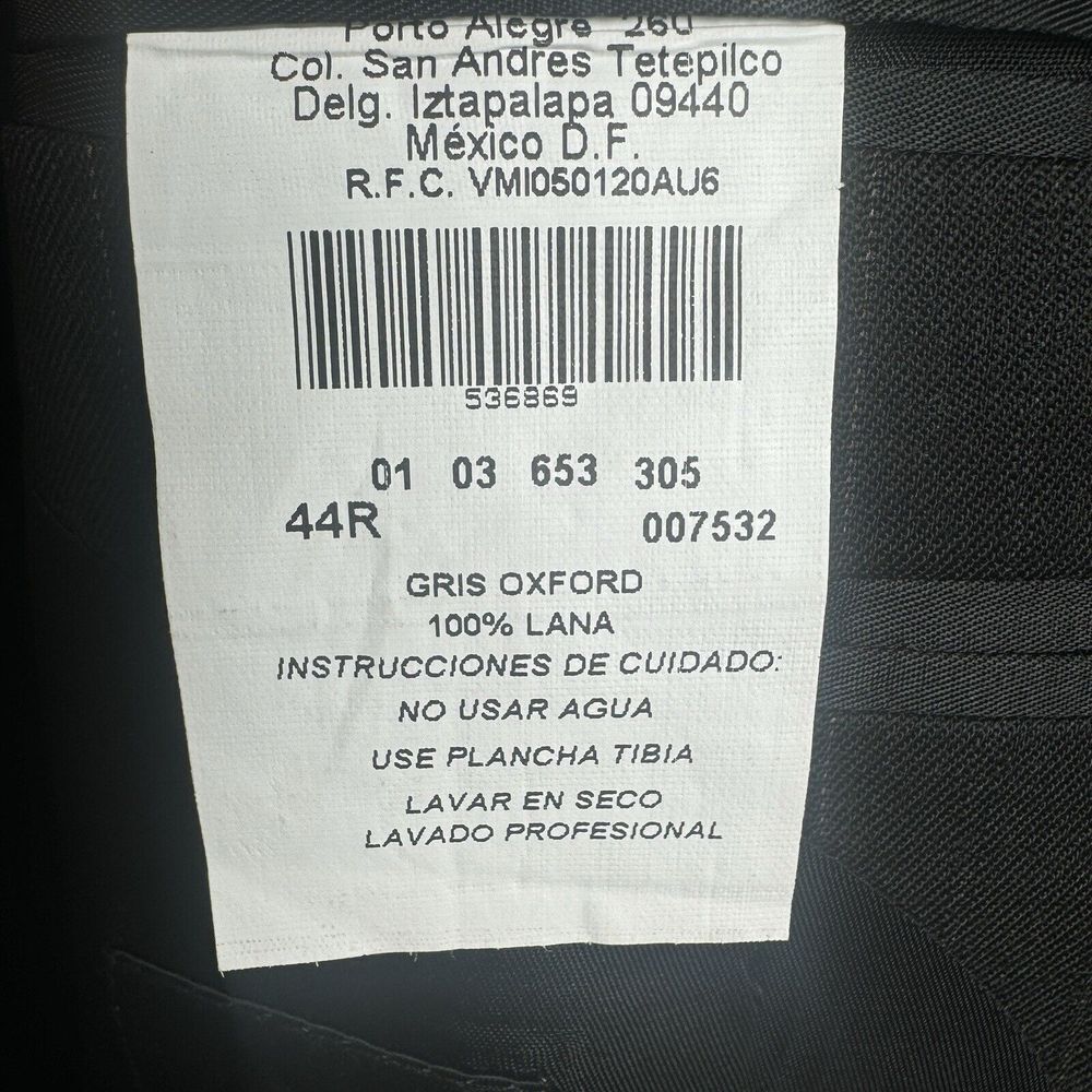 Yves Saint Laurent 100%‎ Wool Pinstripe Sport Coat Blazer Jacket Size 44R Black - Picture 7 of 16